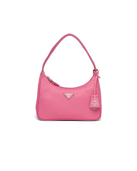 pink fur prada purse|Prada pink nylon bag.